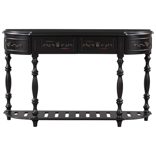 Modern and Contemporary Curved Console Table Sofa Table Entryway Table for Hallway