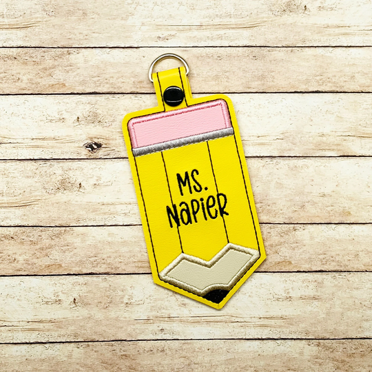 Teacher Id Holder, Pencil Shaped Badge Card Teacher Gift