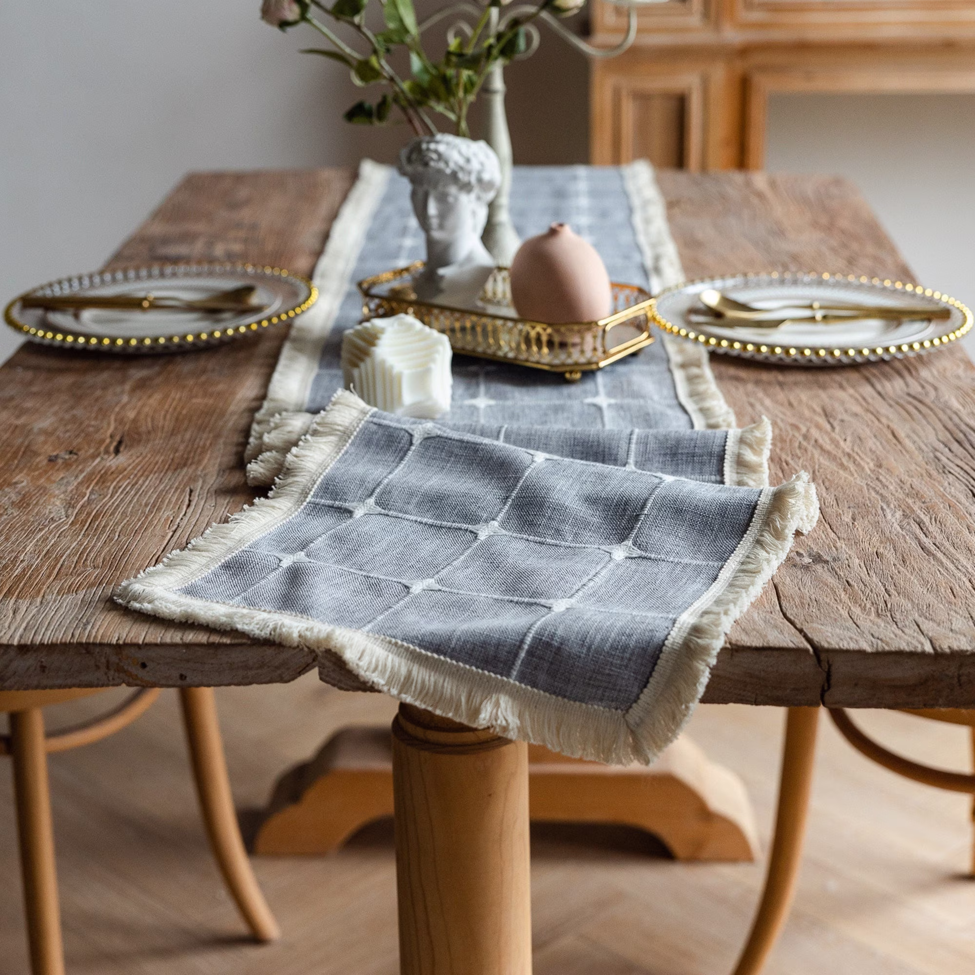 Cotton Linen Table Runner, Table Runners For Home, Floral/Placemats/Doilies, Table Decor, Table Cloth