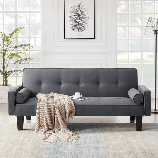 71.65" Fabric sofa, medieval love seat sofa furniture, with pillows, living room button tufted sofa, pull point design,