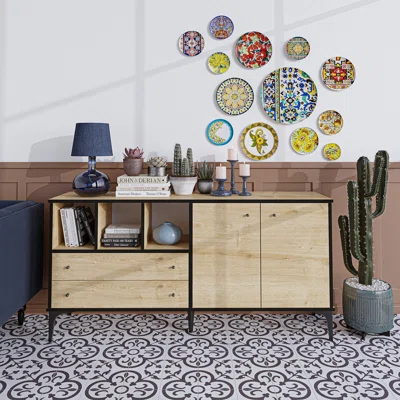 Eva-Mae 63" Wide 2 Drawer Sideboard