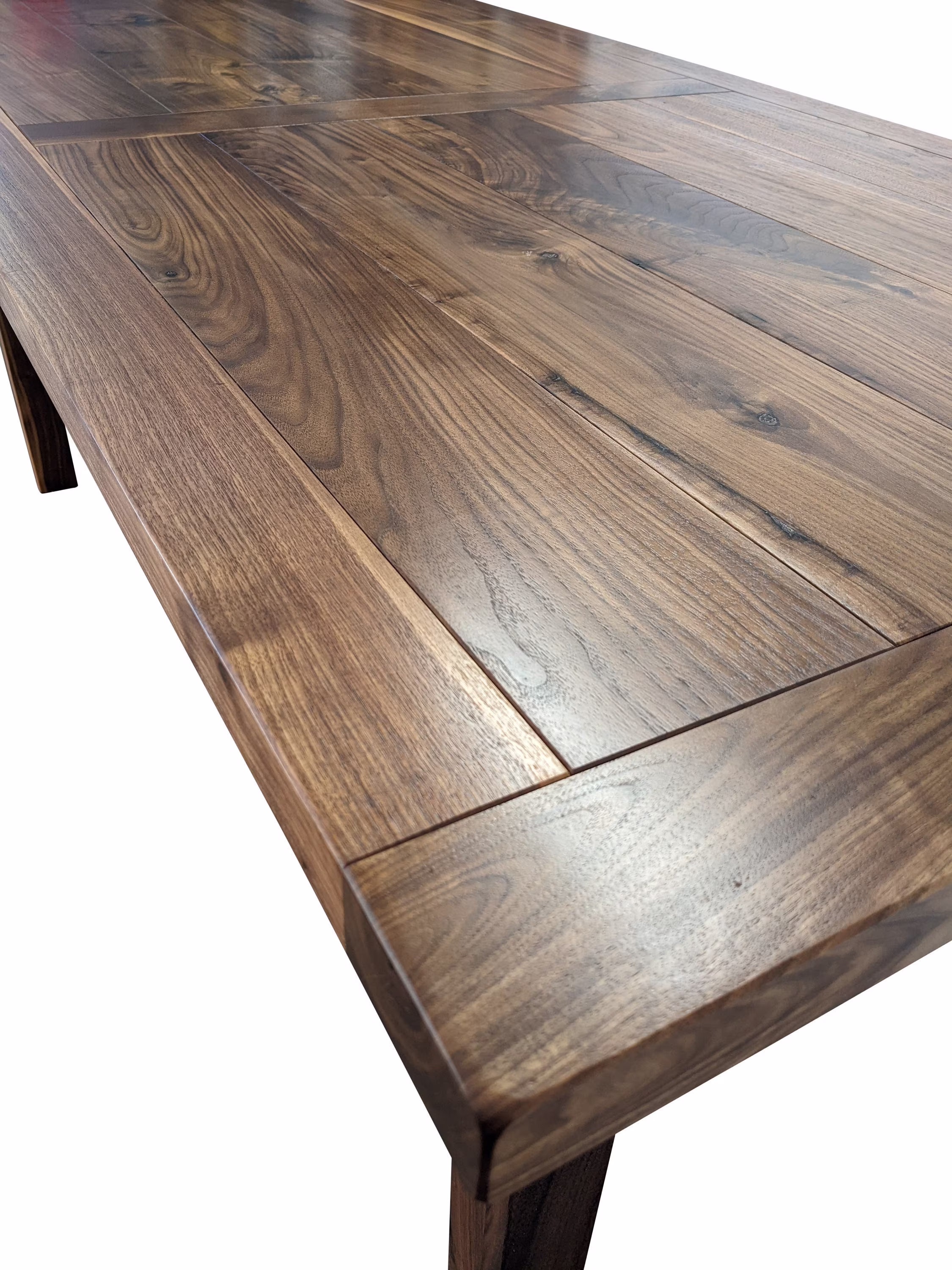 Large Walnut Dining Table - Dark Wood Set Kitchen