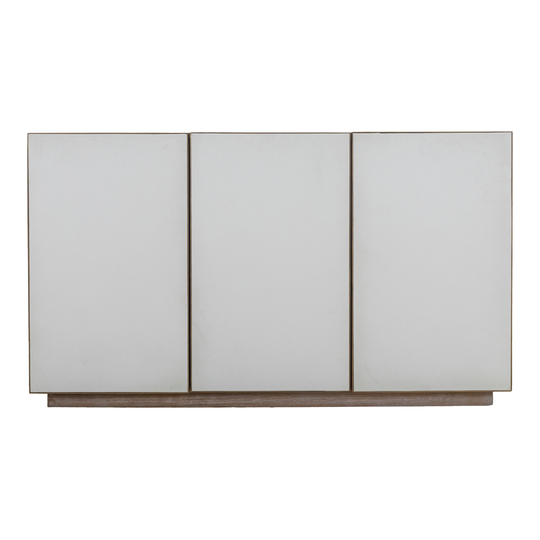 Aurelle Home Modern White Oak Veneer 3-door Sideboard