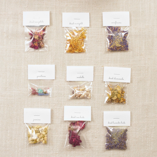 Mini 13 Herb, Flower, & Gemstone Sampler Kit For Soap Making, Candle Bath Soaks, More