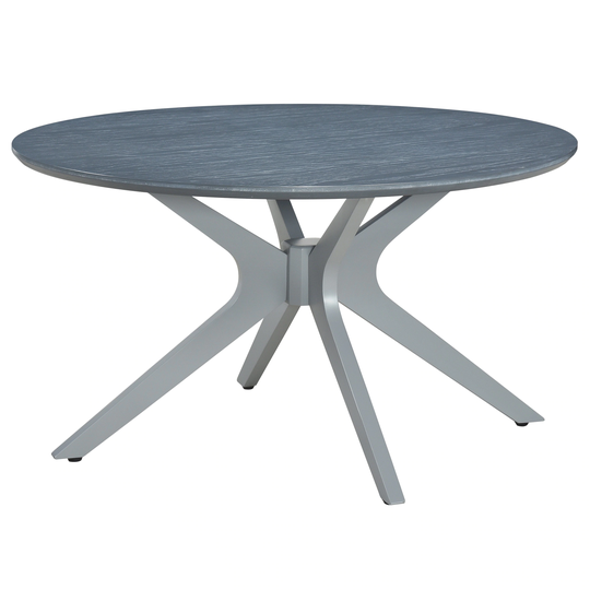 Titanic Furniture Allen Two-Tone Gray Round Top Wood Coffee Table - 18" H x 32" W x 32" D
