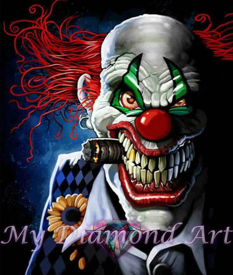 5D Diy My Diamond Art | Scary Clown Painting Kit | New