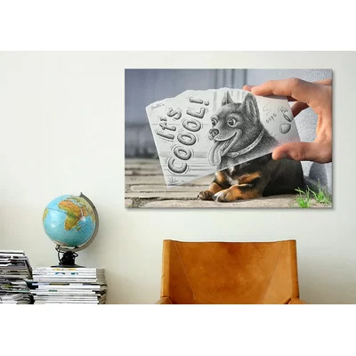 'Pencil with Camera 65 - It's Cool' by Ben Heine Photographic Print on Canvas