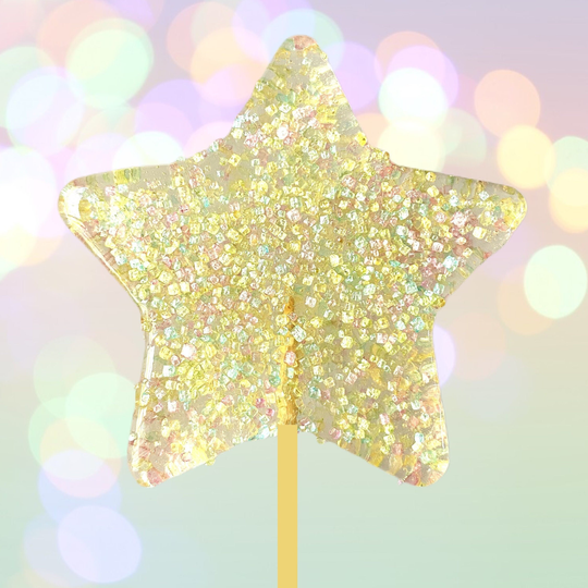 Set/12 World Of Color Glitter Star Lollipop, Cake Or Cupcake Topper For Birthday Party, Wedding Cake, Baby Shower, Party Favors