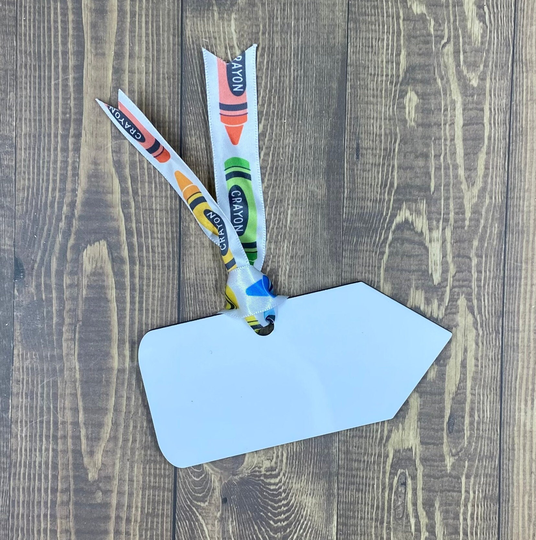 Sold in Sets Of 5 Sublimation Blanks, Pencil, Pencil Sublimation Shape Ornament