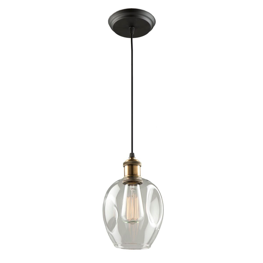 Artcraft Clearwater Pendant Light in Vintage Brass