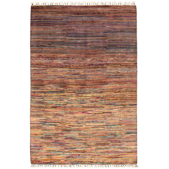 ECARPETGALLERY Hand-knotted Pak Finest Gabbeh Multi Color Wool Rug - 5'2 x 7'10