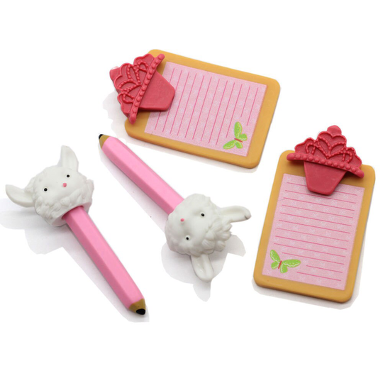 3D Resin Pencil With Sheep Head Shape Kids Decoration Dollhouse Toys Gifts Artificial School Study Article Art Decor