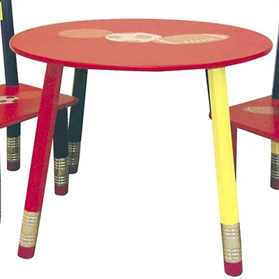 Kids Solid Wood Round Table and Chair Set