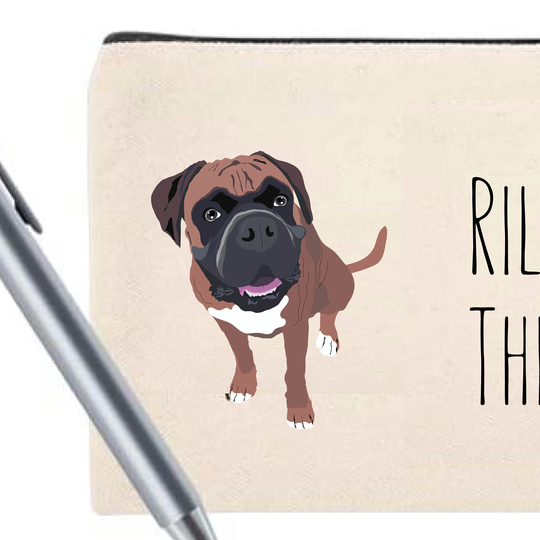 Boxer Cosmetic Bag | Travel Pencil Pouch Mask