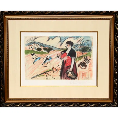 Paysanne Et Enfant by - Painting on