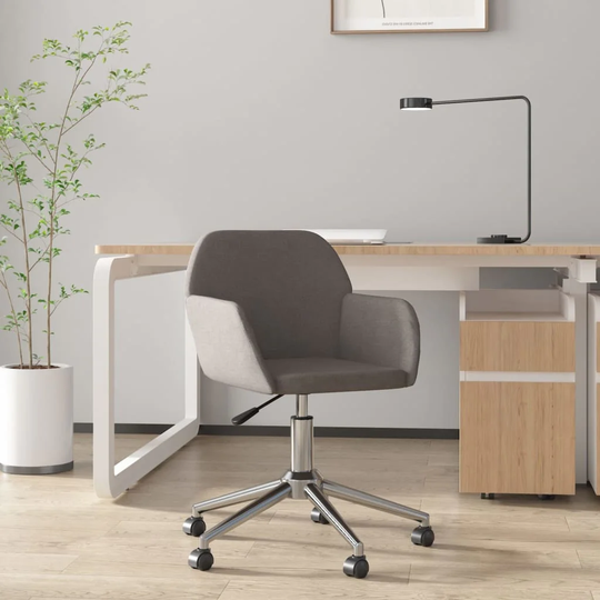 vidaXL Swivel Office Chair multi color Fabric - 21.3" x 23.8" x (28.7"-31.7")