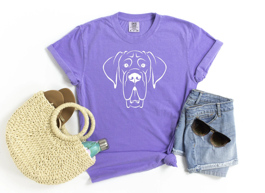 Comfort Colors Great Dane Shirt, Mama Gift, Dog Lover Shirt