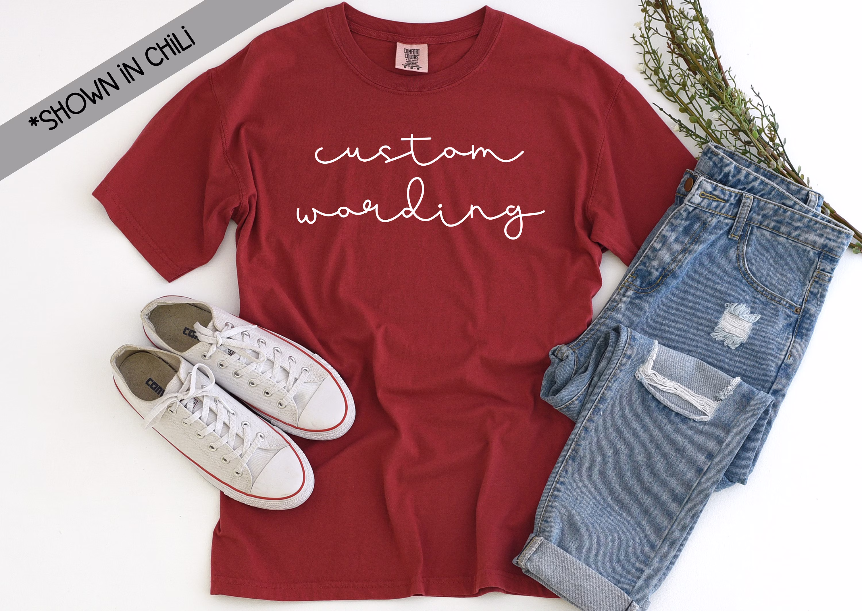 Custom Wording Comfort Color Shirt - -Custom Tee Colors