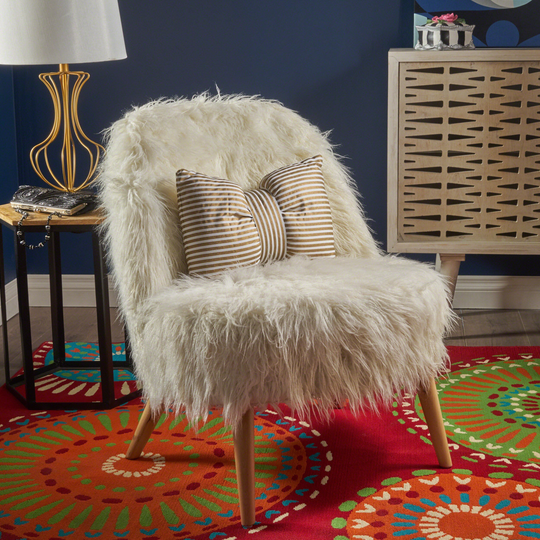 Cheryiie Faux Fur Accent Chair by Christopher Knight Home
