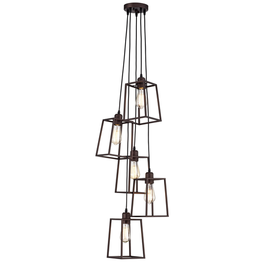 5-light Oil Rubbed Bronze Hanging Pendant