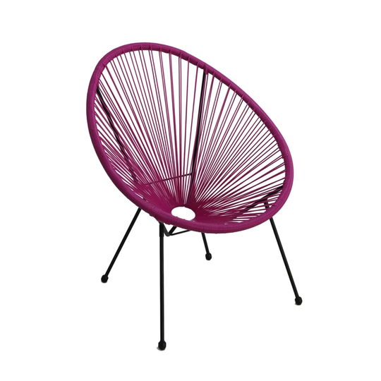 Acapulco Light Purple Resort Grade Wicker Patio Chairs - 3 Pack