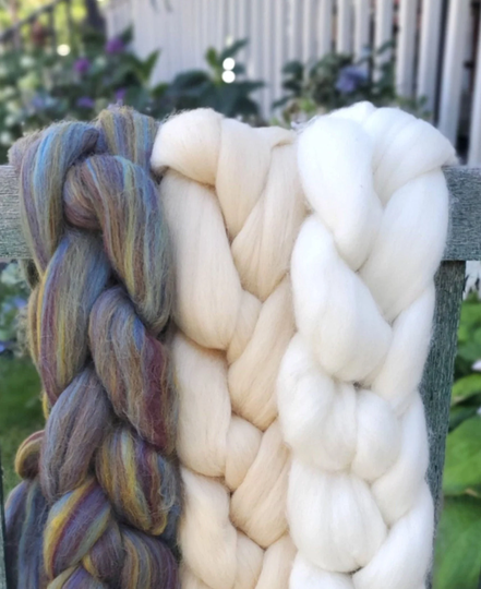 Merino Assortment, 3 Colors, Wool Roving, Top Wool, Combed Top, Spinning Fiber, Felting