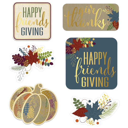 14" Vibrant Friendsgiving Cutouts