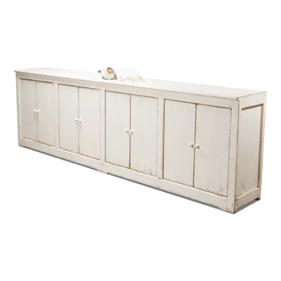 Eight Is Enough 122" Wide Pine Wood Sideboard