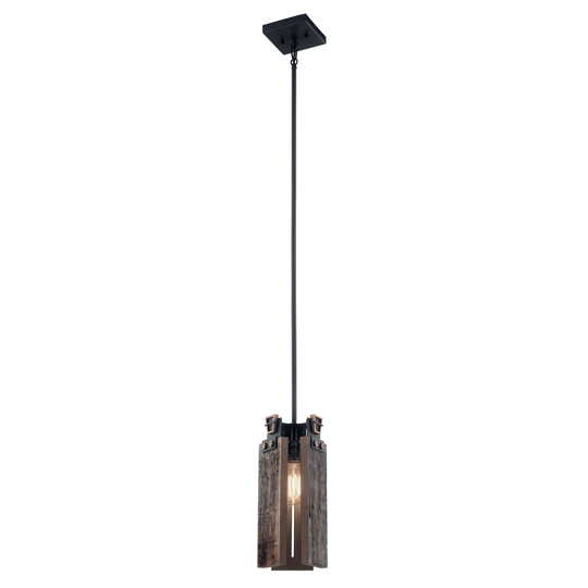 Kichler Lighting Ridgewood 1-Light Mini Pendant Textured Black