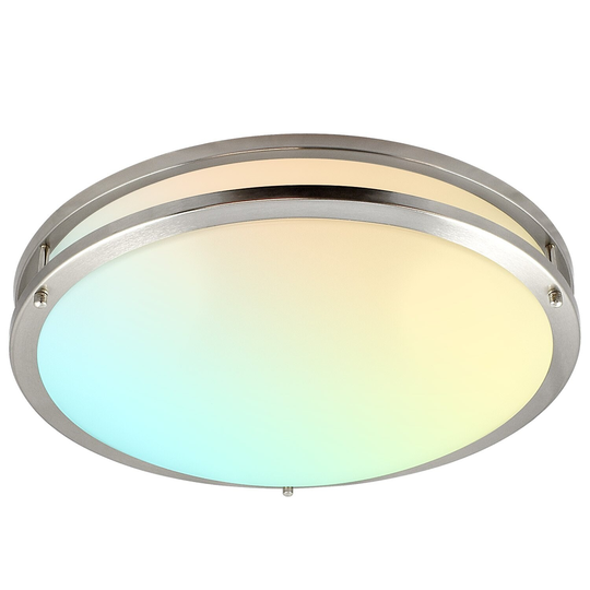 Luxrite 18 Inch LED Flush Mount Ceiling Light, Color Temperature Selectable 2700K / 3000K / 3500K / 4000K / 5000K
