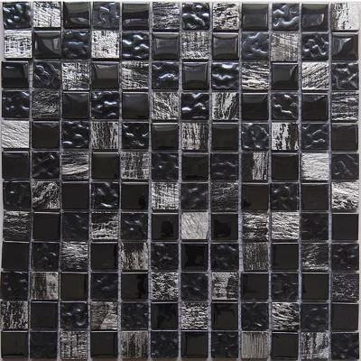 Astro 1" x 1" Metal/Glass Grid Mosaic Wall & Floor Tile