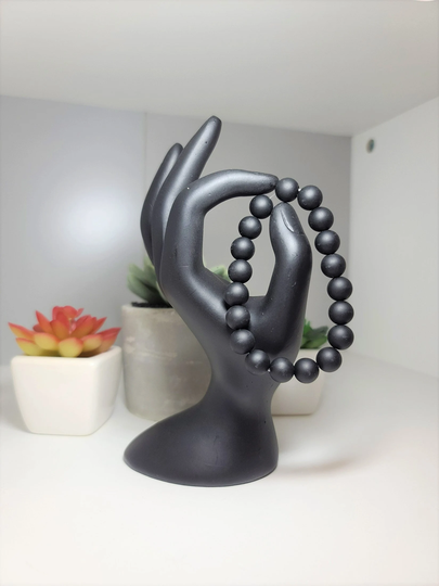 Matte Black Onyx Beaded Bracelet