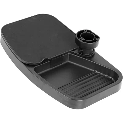 Black Adjustable Under Desk Mounted Pencil Drawer With Mouse Platform, Storage Tray Office Desk Organizer With Swivel