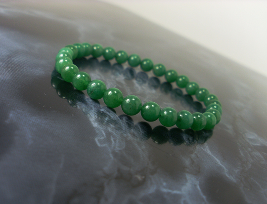 Imperial Green Jade Bracelet 6 Mm, Natural Gemstone Bracelet, Unisex Women Men Nephrite Beaded + Gift Bag
