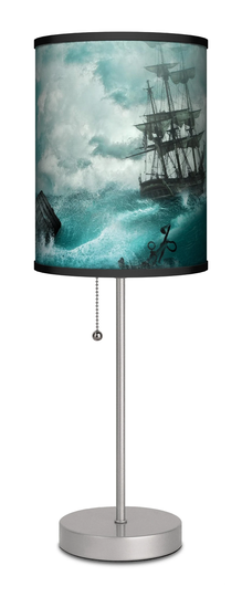 Beach House Decor - Vintage Ship Table Lamp Ocean Theme Office Lamps For Men