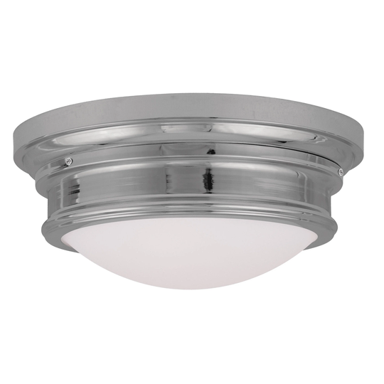 Astor Steel/Glass Ceiling Mount Light Fixture - Polished chrome - Polished chrome