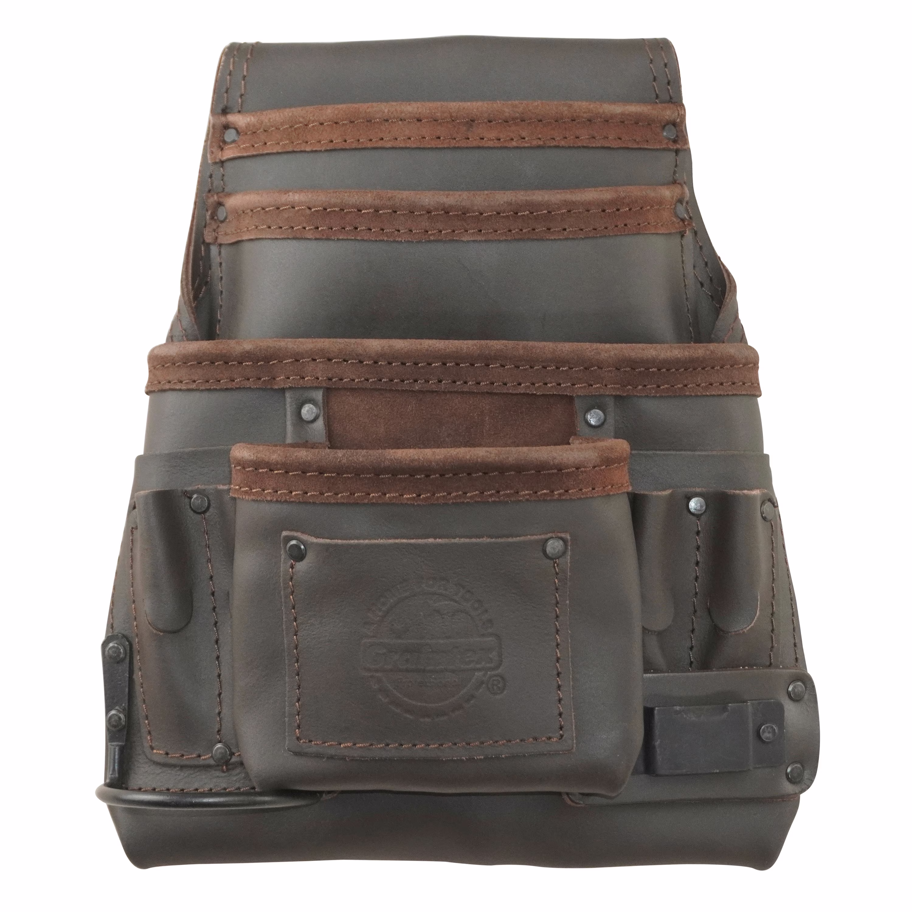Graintex 10 Pocket Nail & Tool Pouch Oil Tanned Leather