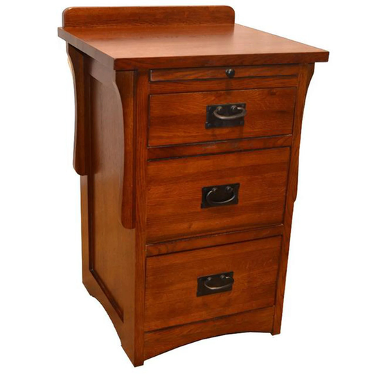 Crofter Style 3 Drawer End Table With Writing Tray - Michael's Cherry | Mc3