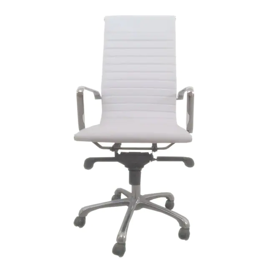 Aurelle Home White High Back Office Chair