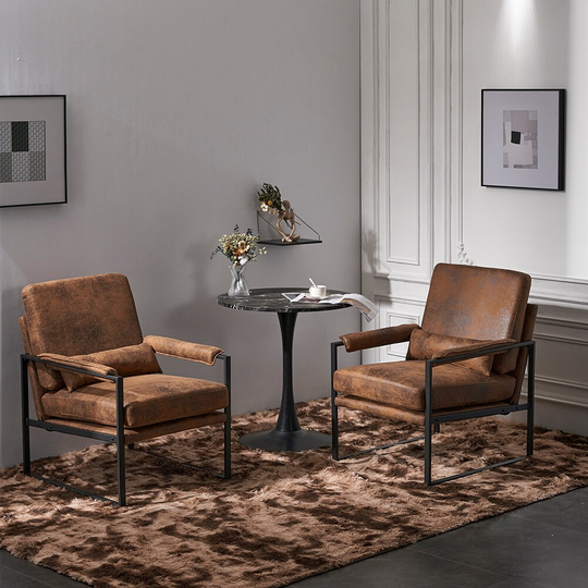 Single Iron Frame Chair, Indoor Leisure Chair