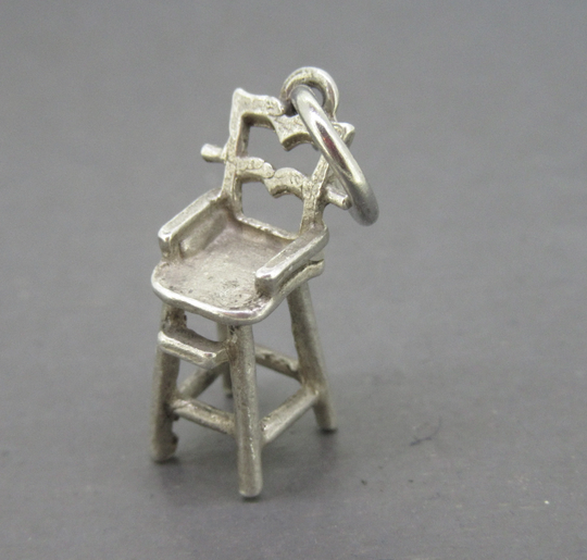 Vintage Sterling Silver High Chair Charm