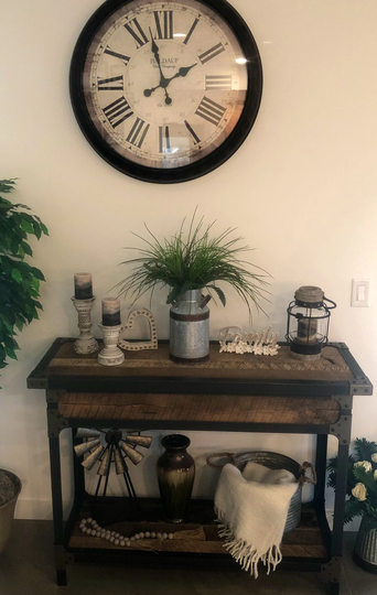 Rustic Industrial Sofa Table, Table #163248