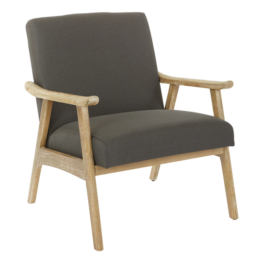 OS Home and Office Furniture Model Weldon Chair in Klein Charcoal fabric with Brushed Finished Frame