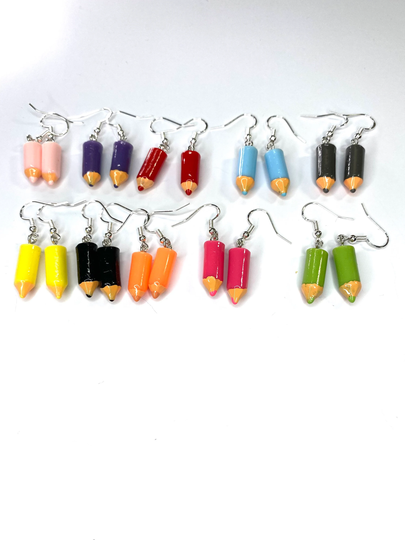 Colored Pencil Earrings, Teacher Earrings, Artist Earrings, Gifts For Teachers, Mini Earrings