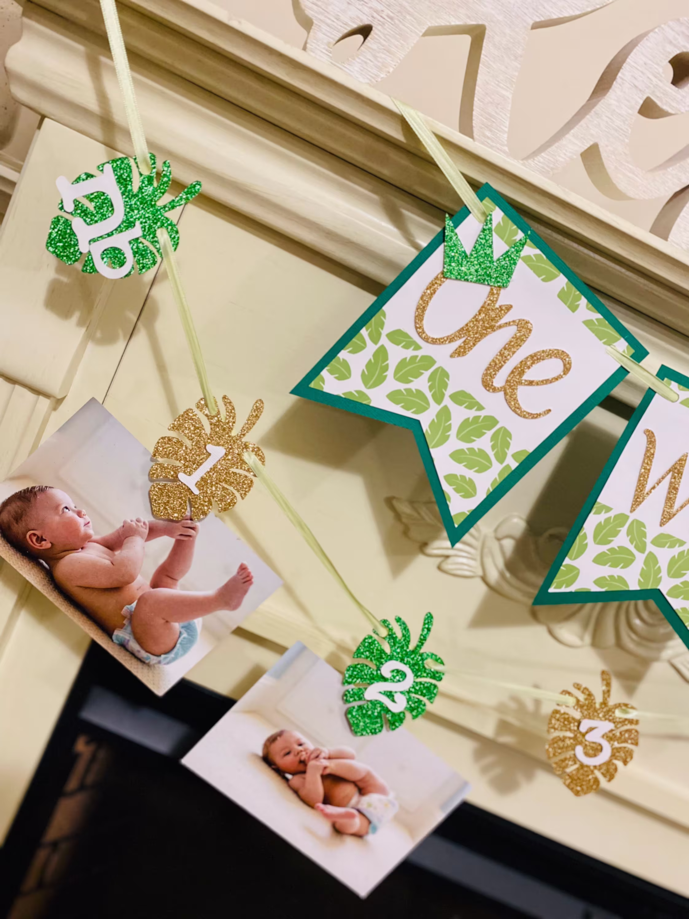 Safari First Birthday High Chair Banner, Safari Photo One Wild Year, Decorations, Boy 1st