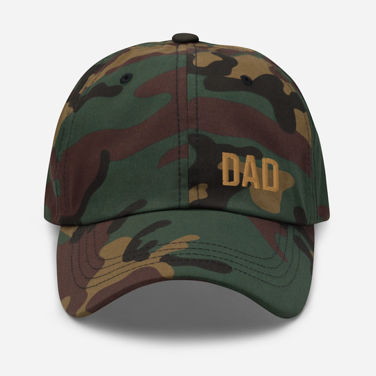 Dad/Green Camo Hat Embroidered Baseball Style Adjustable Free Shipping
