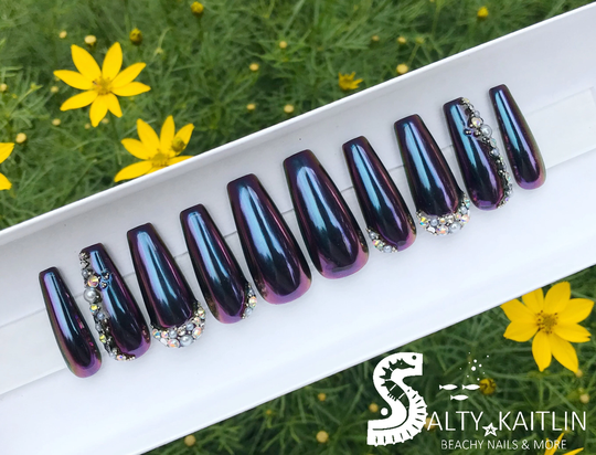 Royal Amethyst Gel Press On Nails