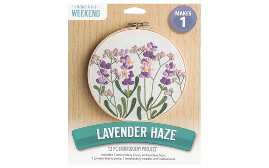 Leisure Arts Kit Embroidery 6" Lavender Haze | Weekend Project Learn A Craft