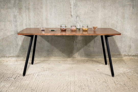 Walnut Dining Table | Copper Accents Modern Industrial Kitchen, Meeting & Boardroom