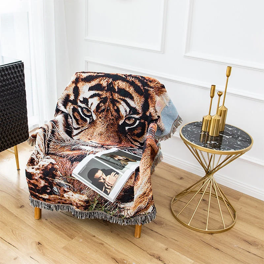 Individual Tiger Sofa Rug, Single Recliner Domineering Living Room Line Rocking Chair Rug
